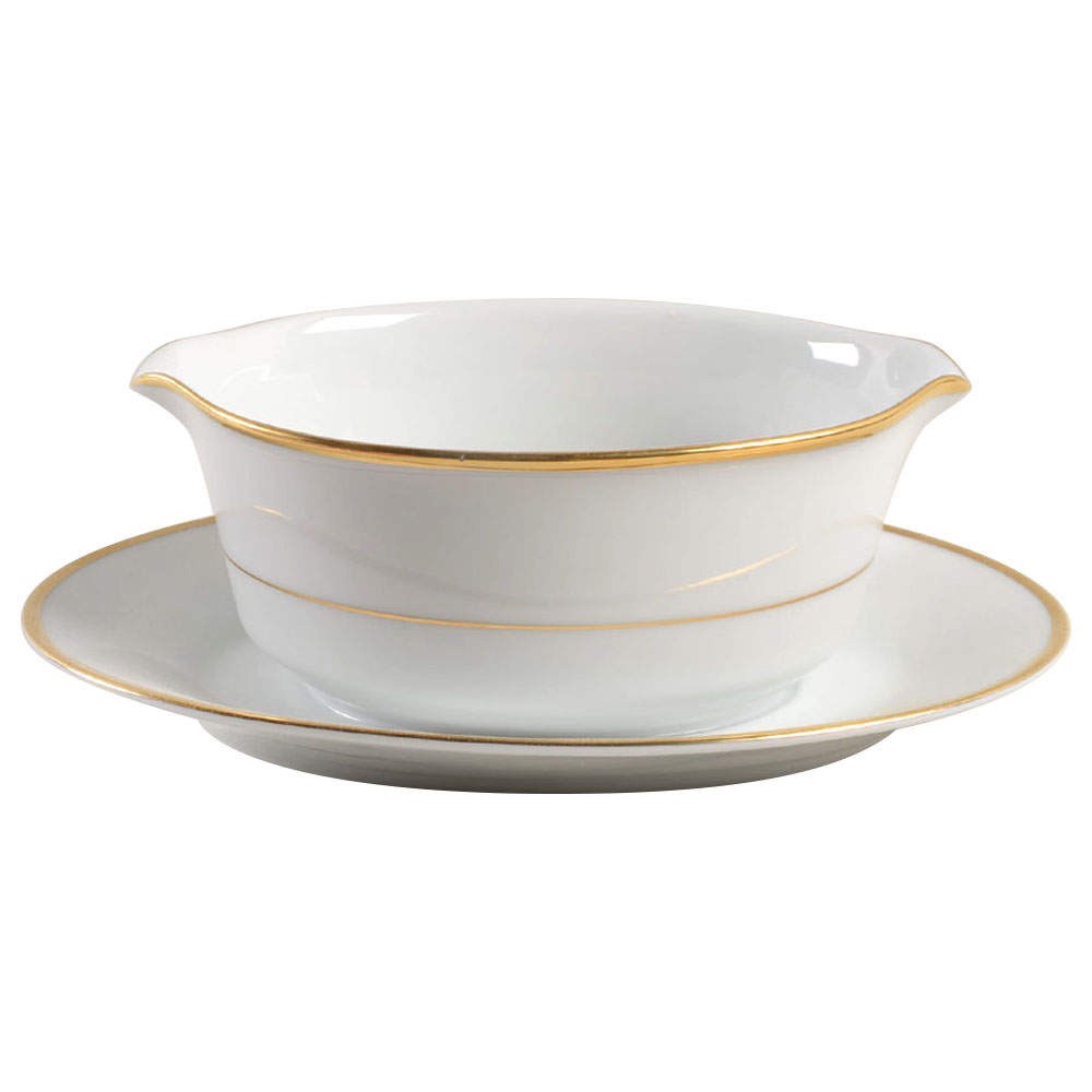 Heritage Gravy Boat with Attached Underplate by Noritake-1