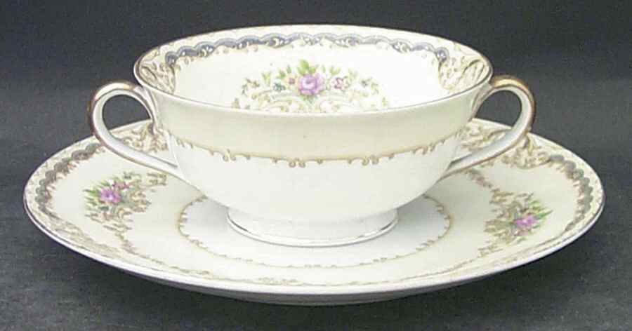 Hermione Footed Cream Soup Bowl & Saucer Set by Noritake-1