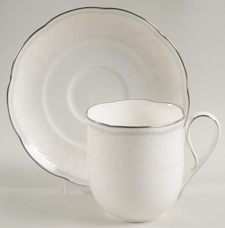 Hermitage Flat Cup & Saucer Set by Noritake-1