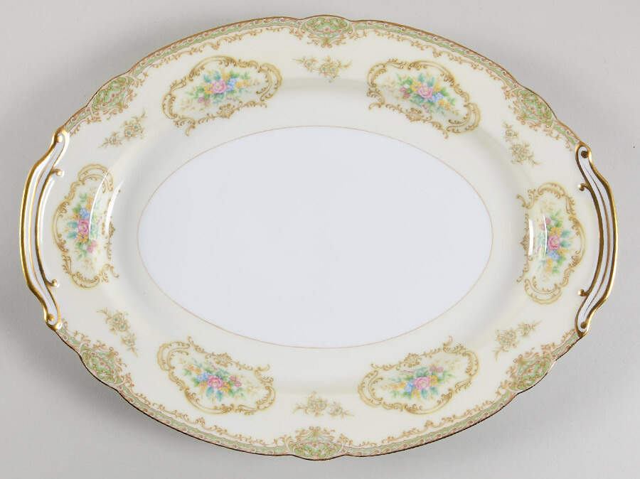 Hertha 13" Oval Serving Platter by Noritake-1
