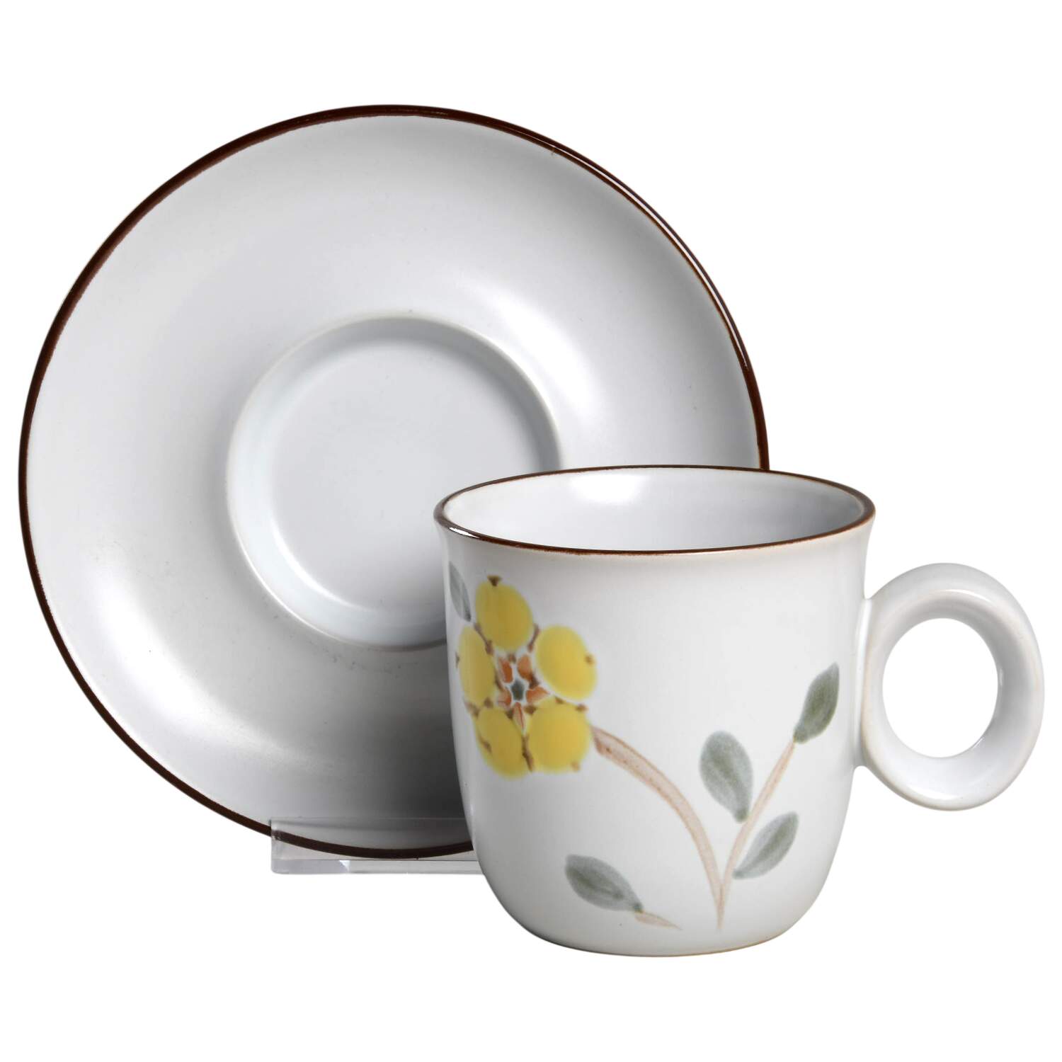 Hello Spring Brown Flat Cup & Saucer Set by Noritake-1