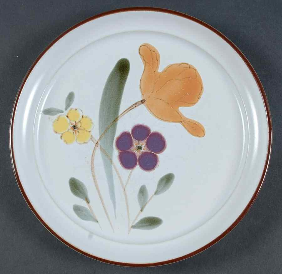 Hello Spring Brown Salad Plate by Noritake-1