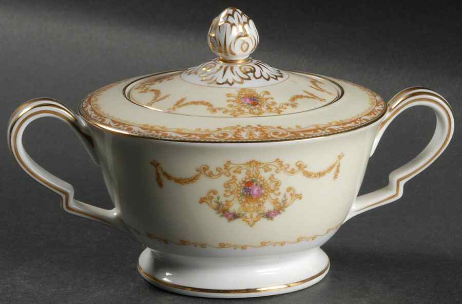 Hibiscus Sugar Bowl & Lid by Noritake-1