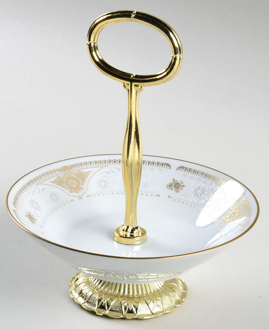 Highclere 6"-7" Handled Footed Nut Dish HC by Noritake-1