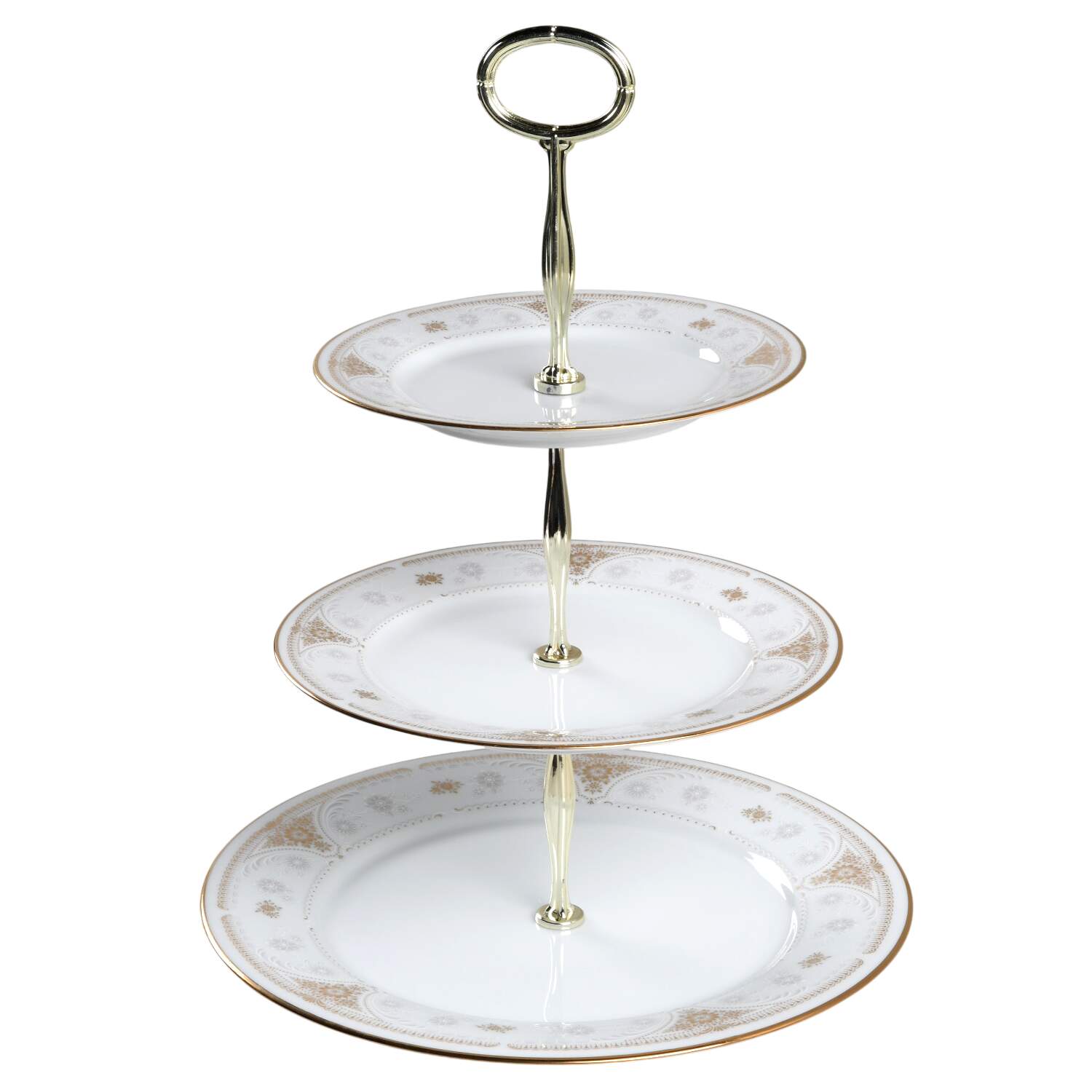 Highclere 13 7/8"-14 1/4" 3-Tiered Serving Tray(DP,SP,BB) HC by Noritake-1