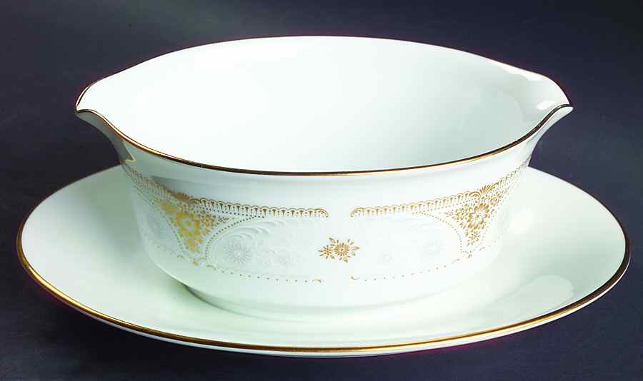 Highclere Gravy Boat with Attached Underplate by Noritake-1