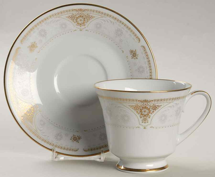 Highclere Footed Cup & Saucer Set by Noritake-1