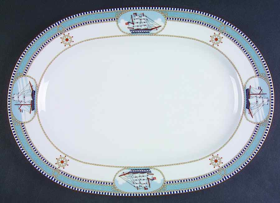 High Sails 14" Oval Serving Platter by Noritake-1