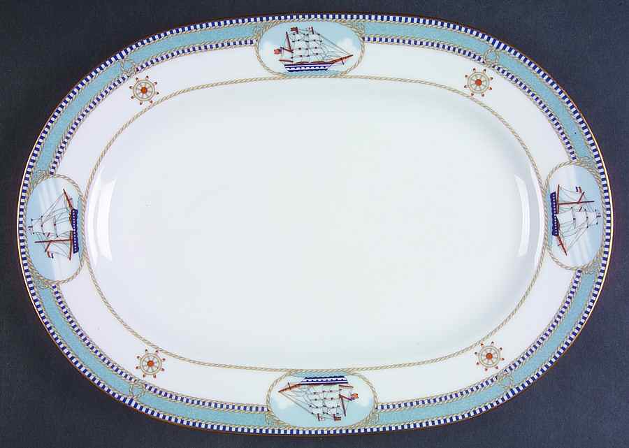 High Sails 12" Oval Serving Platter by Noritake-1