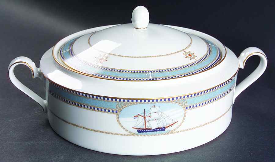 High Sails Round Covered Vegetable by Noritake-1
