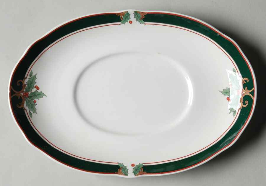 Home For Christmas Underplate for Gravy Boat by Noritake-1