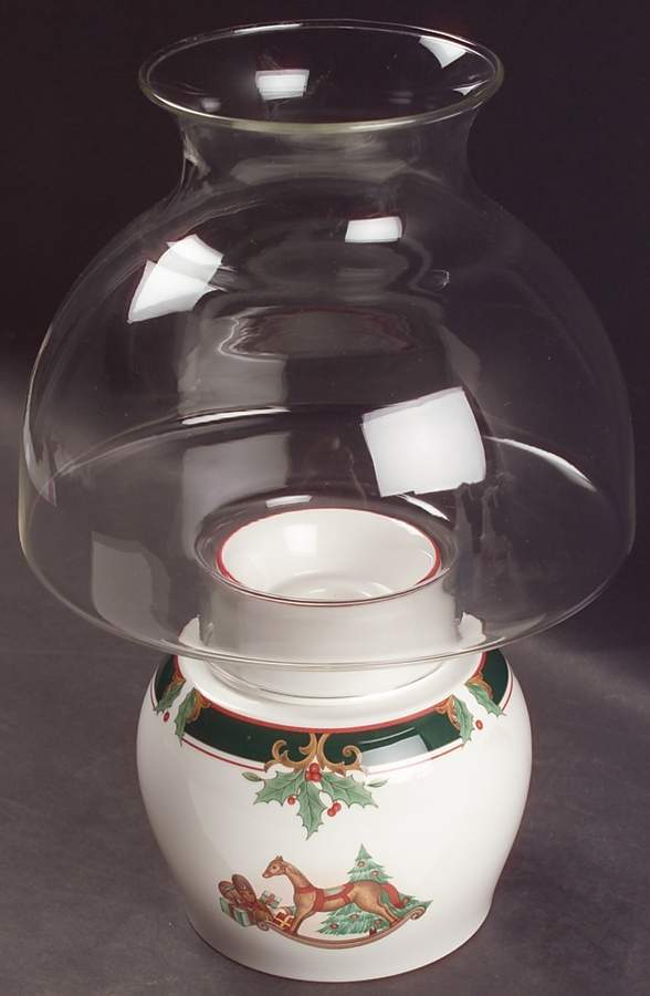 Home For Christmas Hurricane Lamp & Globe by Noritake-1