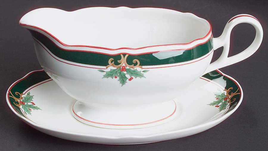 Home For Christmas Gravy Boat & Underplate by Noritake-1