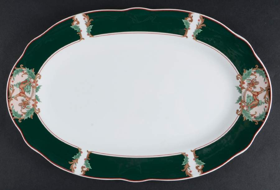Home For Christmas 14" Oval Serving Platter by Noritake-1