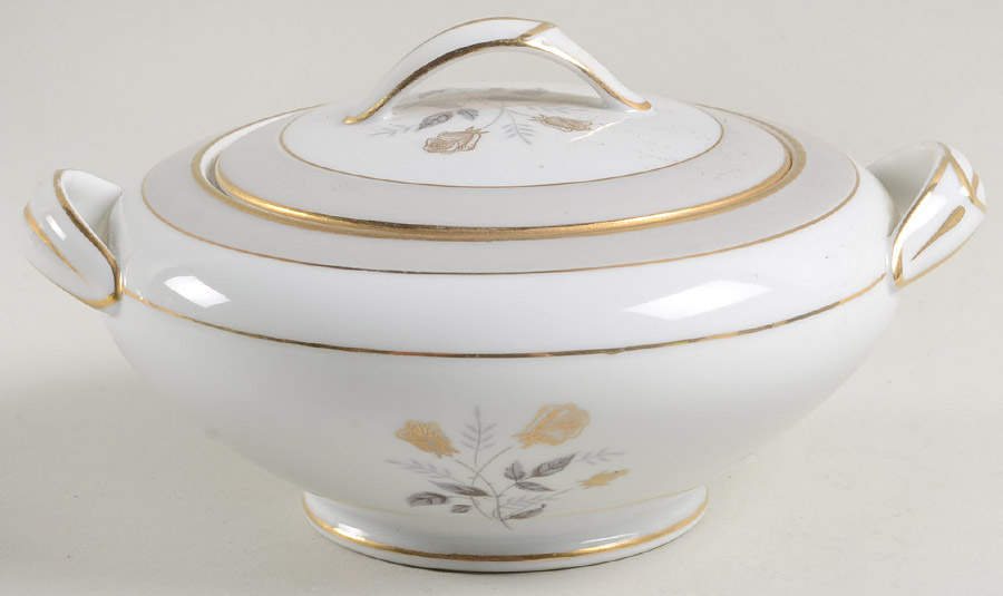 Holbrook (Gold Trim) Sugar Bowl & Lid by Noritake-1