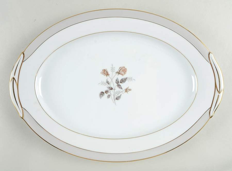 Holbrook (Gold Trim) 13" Oval Serving Platter by Noritake-1