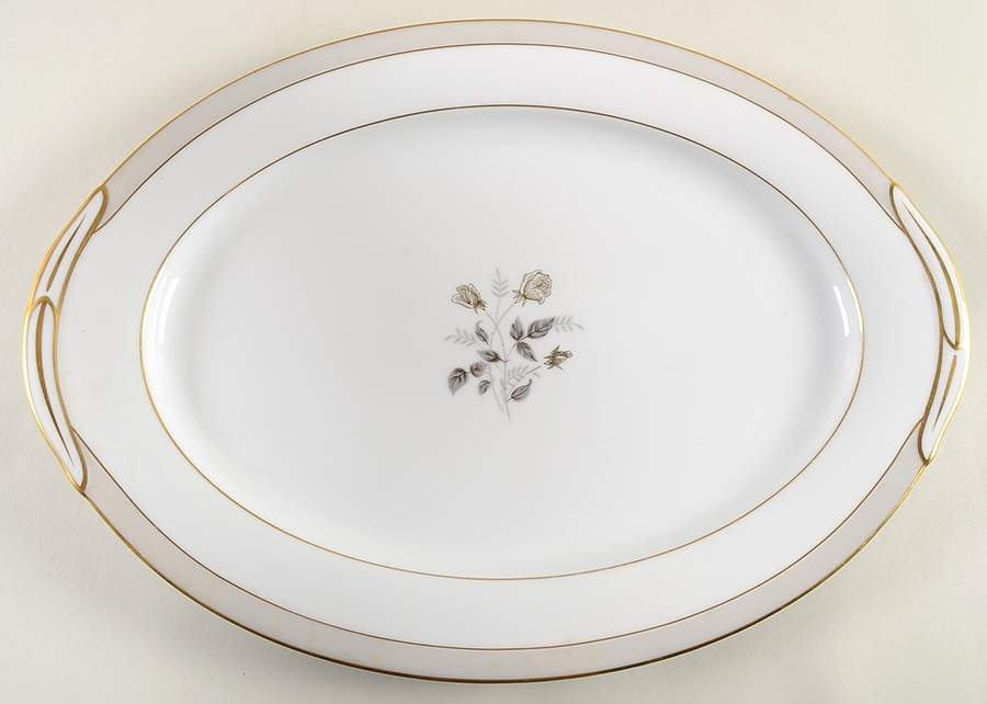 Holbrook (Gold Trim) 16" Oval Serving Platter by Noritake-1