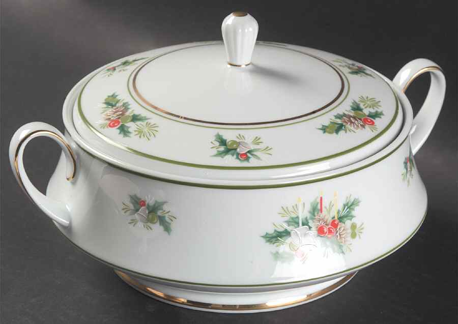 Holly Round Covered Vegetable by Noritake-1