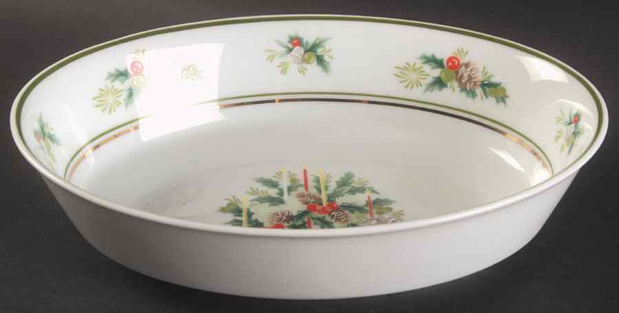 Holly 9" Oval Vegetable Bowl by Noritake-1
