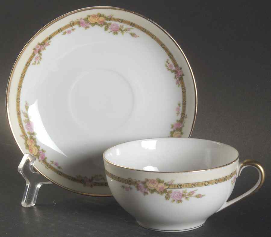 Hollywood Flat Cup & Saucer Set by Noritake-1