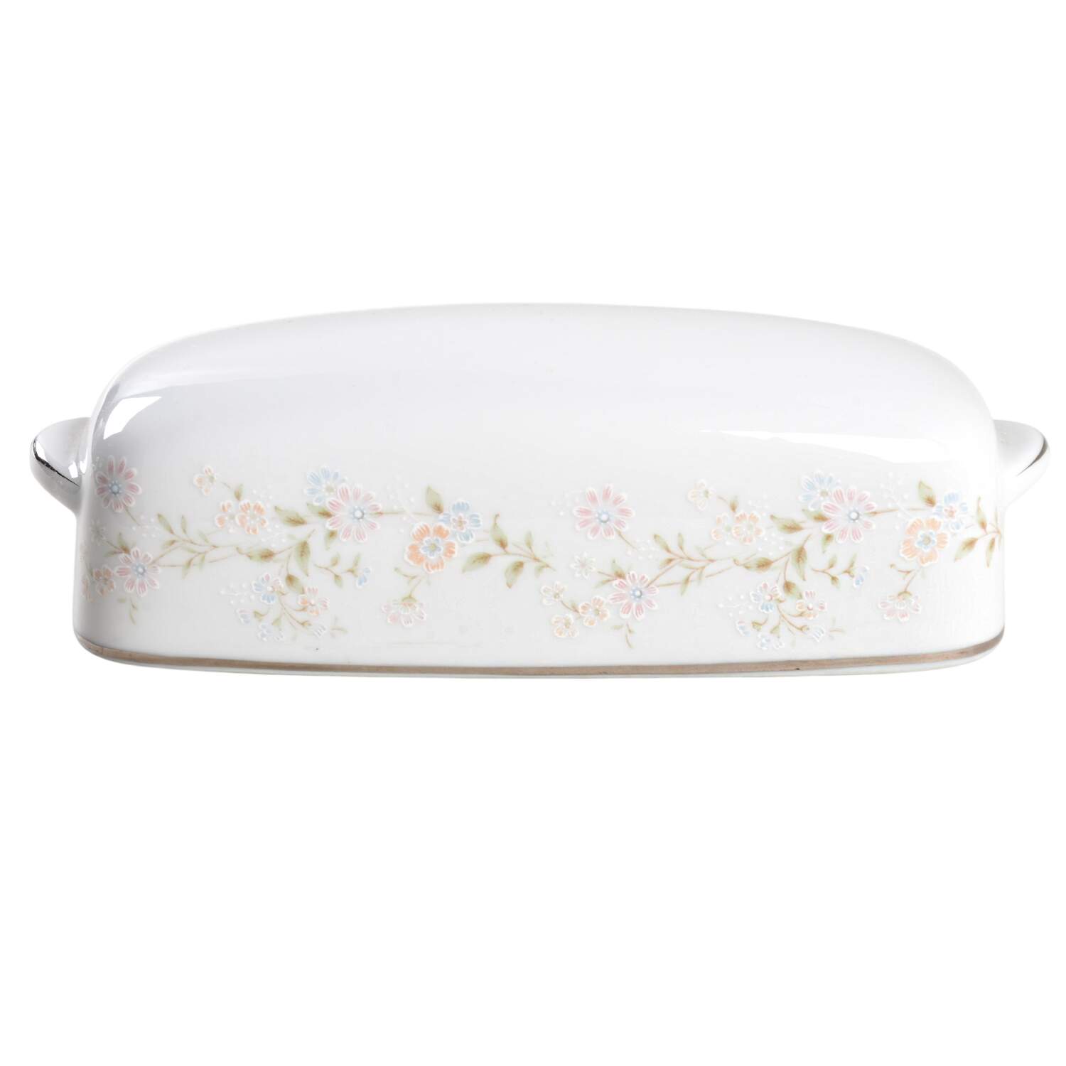 Holbrook (Platinum) Lid for 1/4 Lb Butter by Noritake-1
