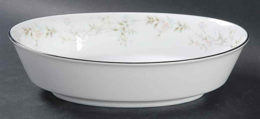 Holbrook (Platinum) 9" Oval Vegetable Bowl by Noritake-1