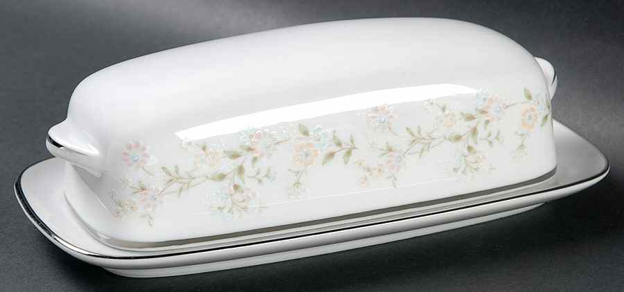 Holbrook (Platinum) 1/4 Lb Covered Butter by Noritake-1