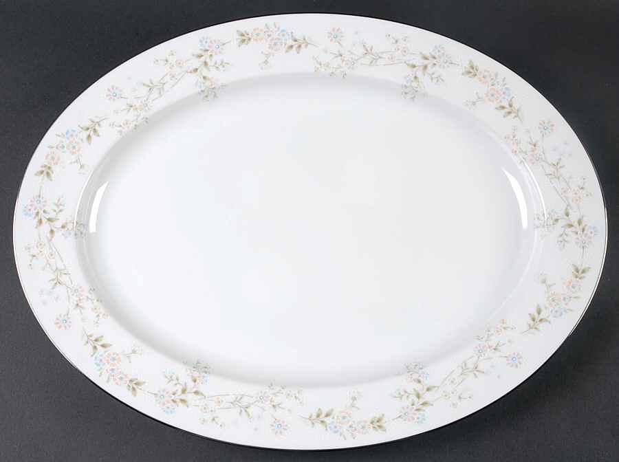 Holbrook (Platinum) 16" Oval Serving Platter by Noritake-1