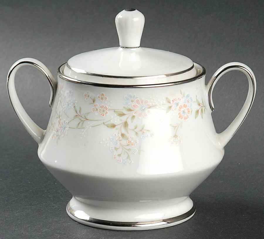 Holbrook (Platinum) Sugar Bowl & Lid by Noritake-1
