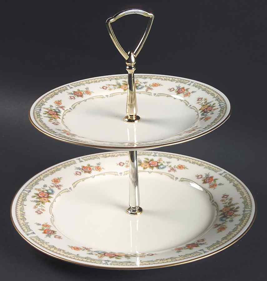 Homage 2 Tiered Serving Tray (Dinner & Salad Plate) by Noritake-1