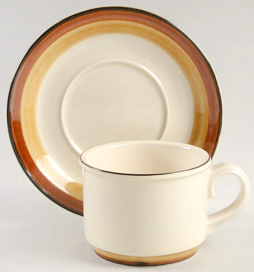 Homestead Flat Cup & Saucer Set by Noritake-1