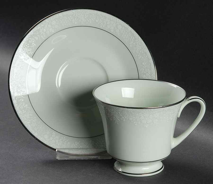 Honor Green Footed Cup & Saucer Set by Noritake-1