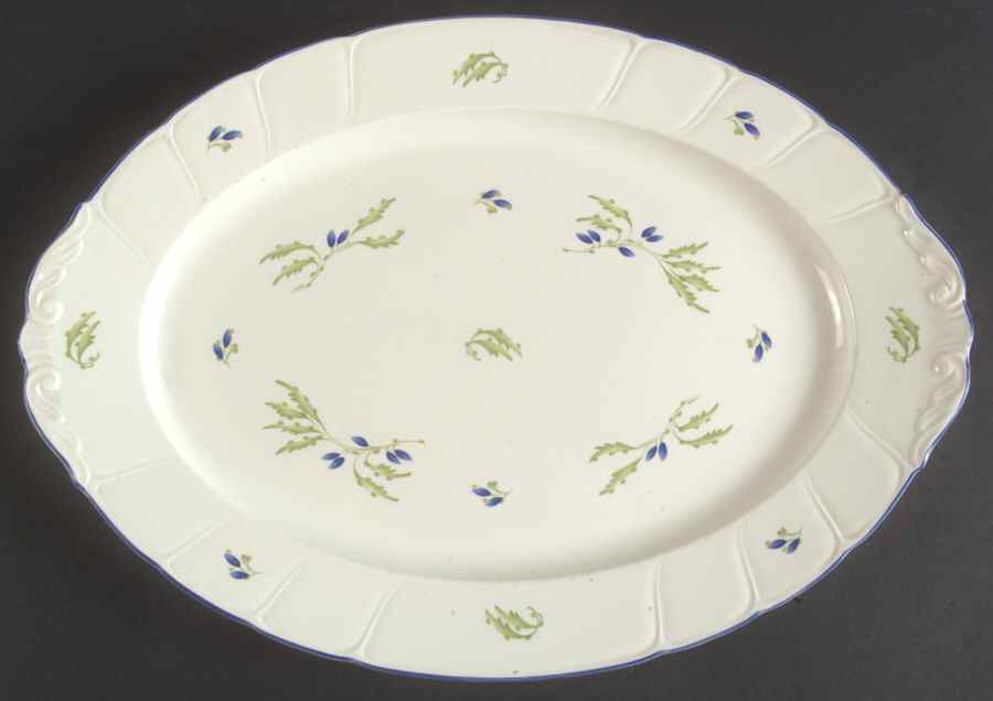 Honfleur 14" Oval Serving Platter by Noritake-1