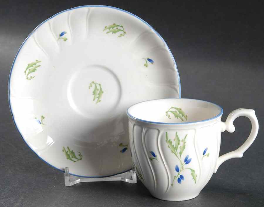 Honfleur Flat Demitasse Cup & Saucer Set by Noritake-1