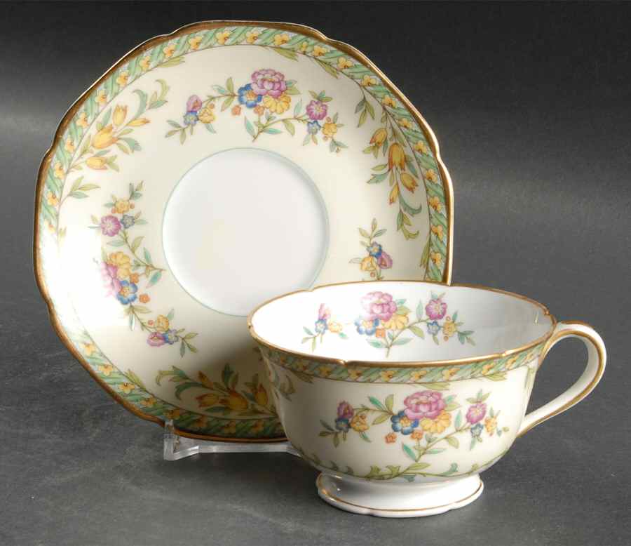 Hortense Footed Cup & Saucer Set by Noritake-1