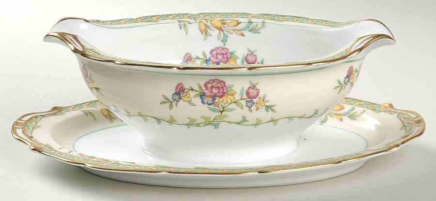 Hortense Gravy Boat with Attached Underplate by Noritake-1
