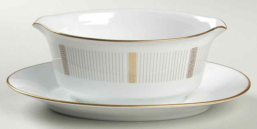 Humoresque Gravy Boat with Attached Underplate by Noritake-1