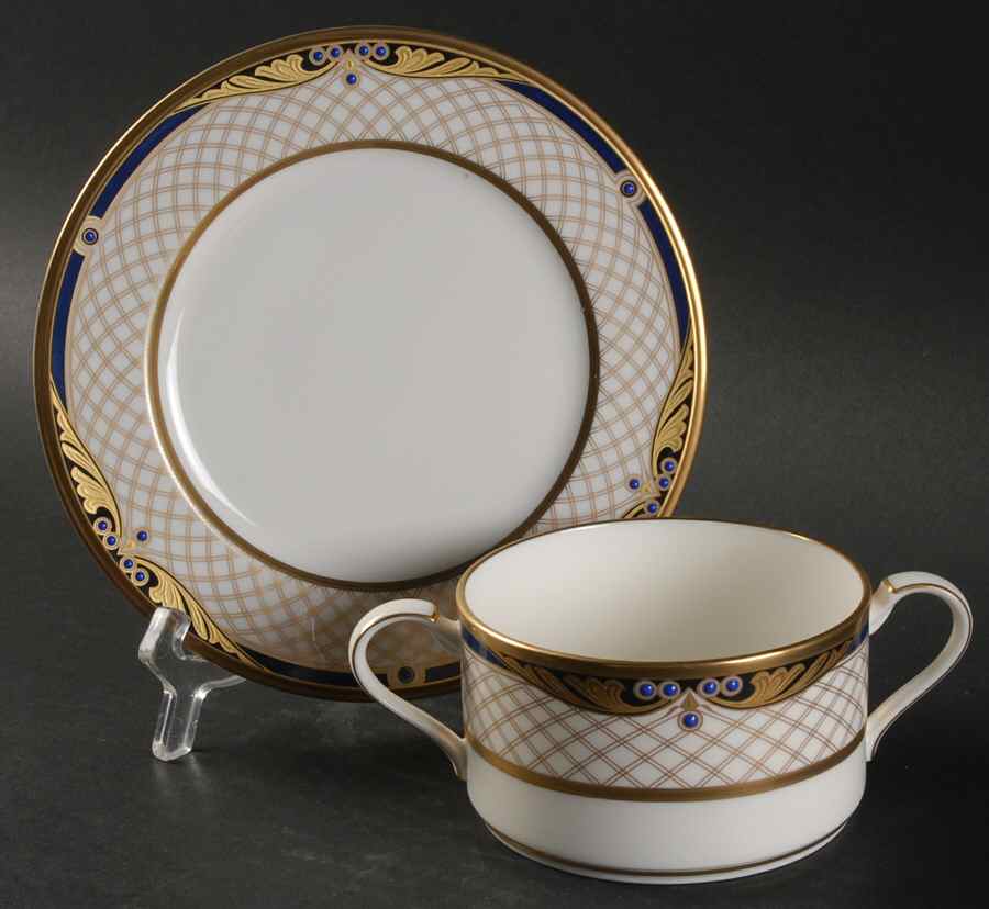 Hyannis Port Cream Soup Bowl & Bread Plate/Saucer Set by Noritake-1
