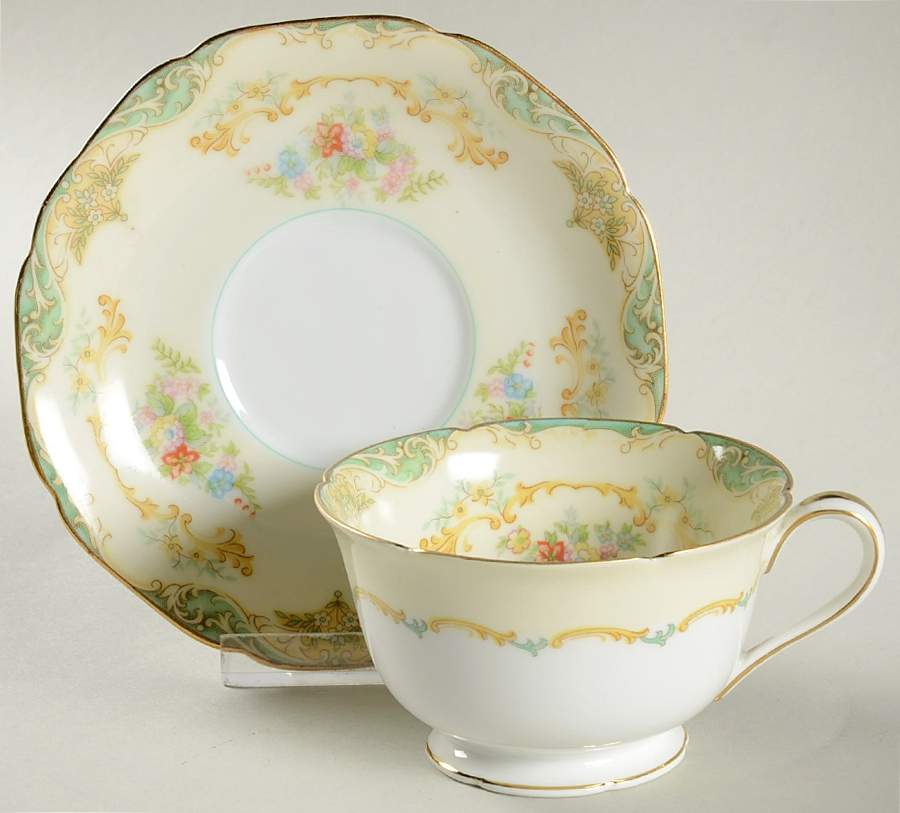 Iberia Footed Cup & Saucer Set by Noritake-1