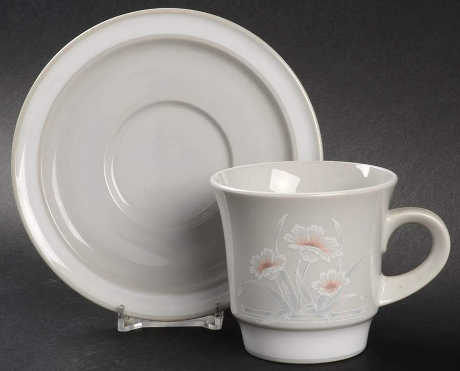 Ice Flower Flat Cup & Saucer Set by Noritake-1