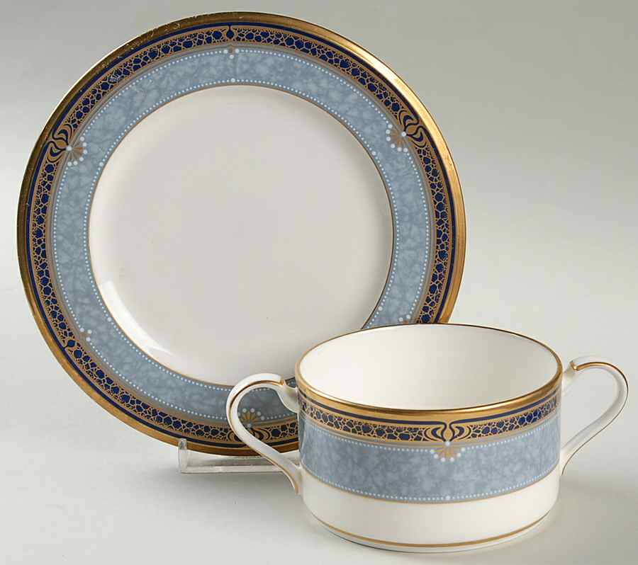 Icon Cream Soup Bowl & Bread Plate/Saucer Set by Noritake-1