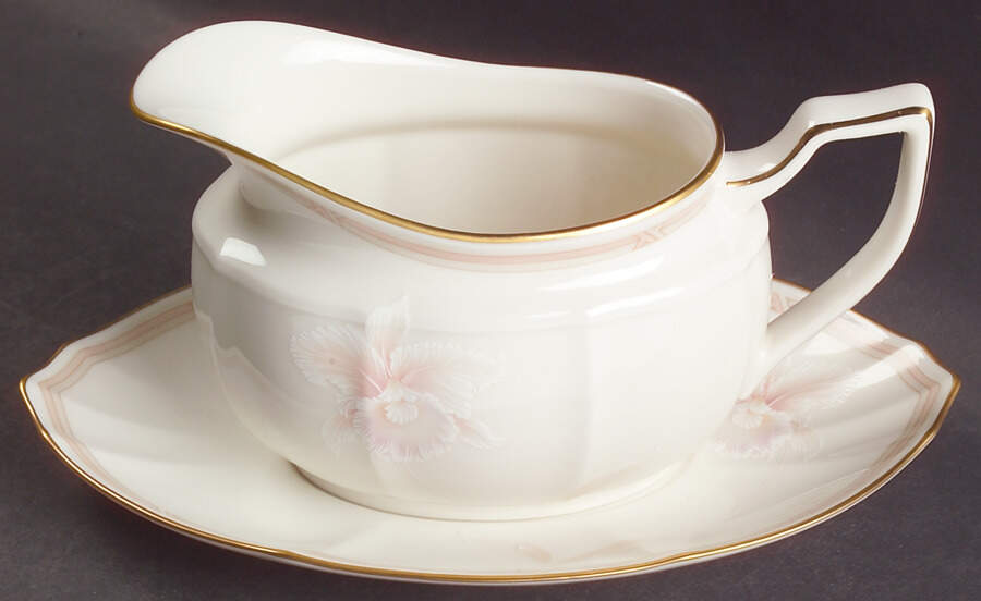 Imperial Blossom Gravy Boat & Underplate by Noritake-1