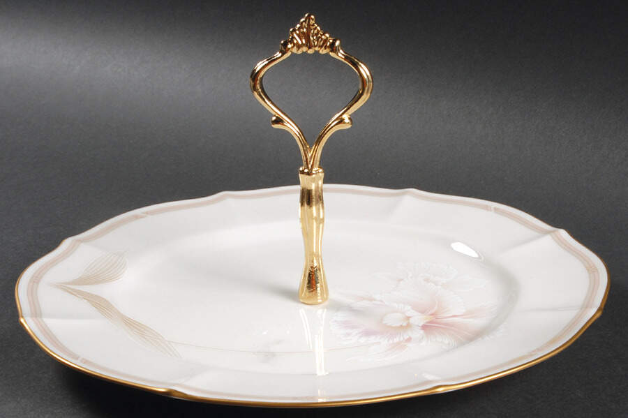 Imperial Blossom Round Serving Plate with Handle (DP) by Noritake-1
