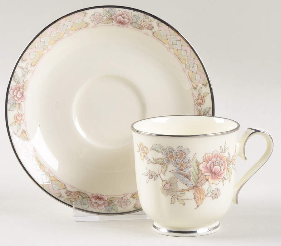Imperial Garden Footed Demitasse Cup & Saucer Set by Noritake-1