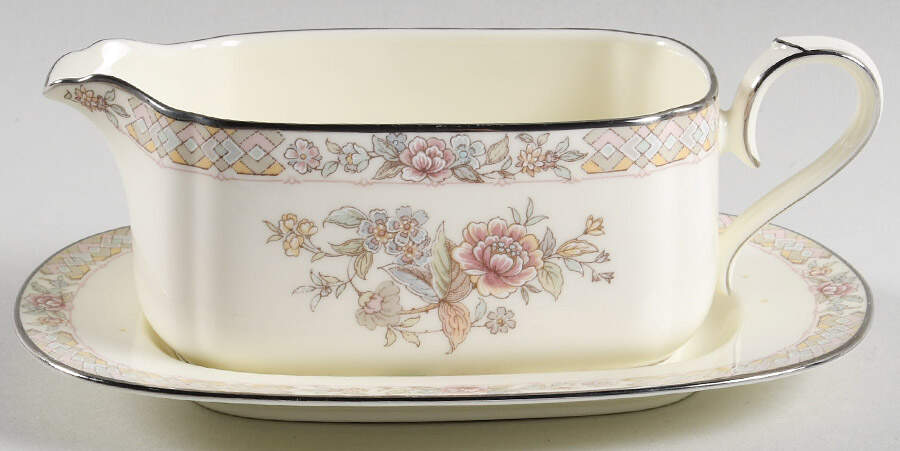 Imperial Garden Gravy Boat & Underplate (Relish/Butter) by Noritake-1