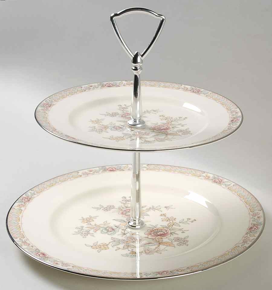 Imperial Garden 2 Tiered Serving Tray (Dinner & Salad Plate) by Noritake-1
