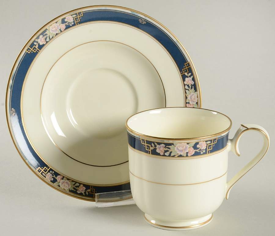 Imperial Gate Footed Cup & Saucer Set by Noritake-1