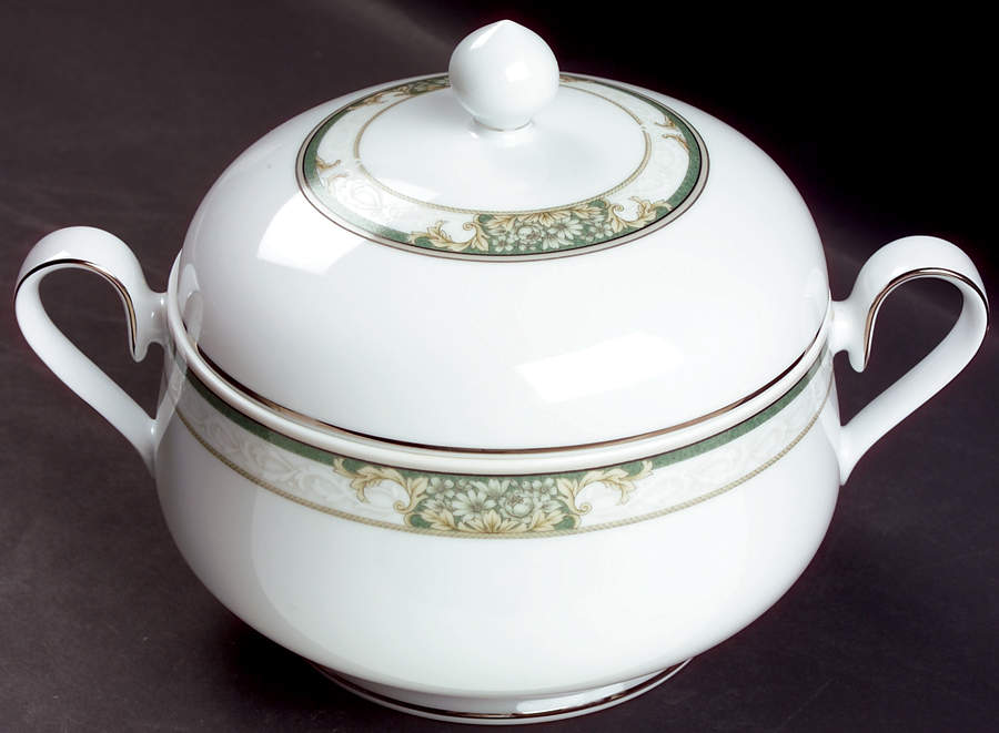 Imperial Jade Round Covered Vegetable by Noritake-1