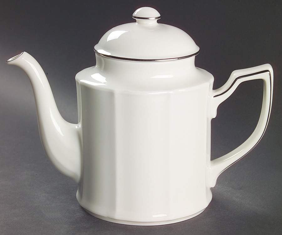Imperial Platinum Tea/Coffee Pot & Lid by Noritake-1