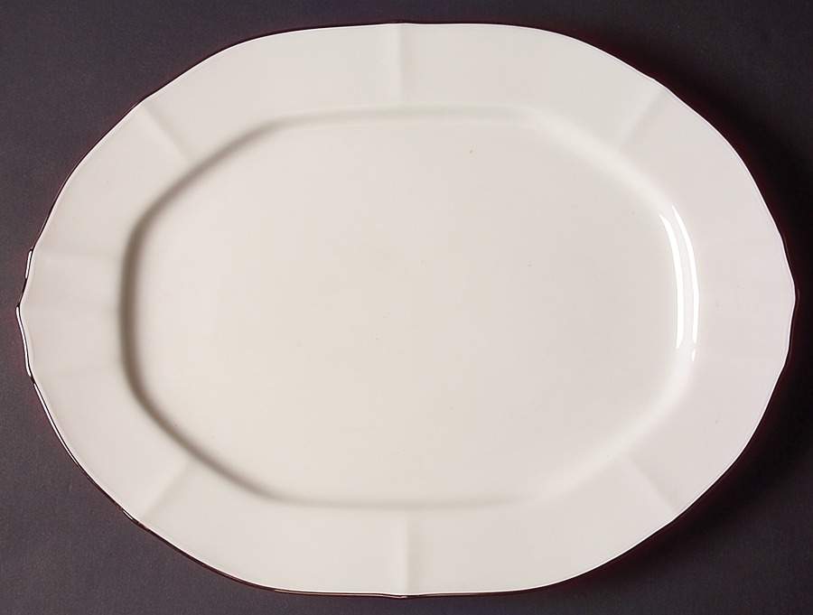 Imperial Platinum 14" Oval Serving Platter by Noritake-1